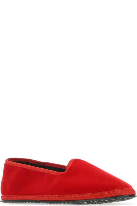 Shoes for Women Vibi Venezia Red Velvet Ballerinas