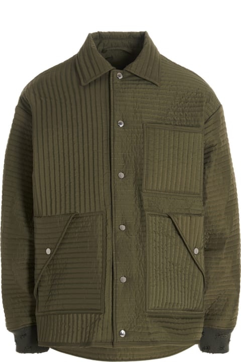 Khrisjoy Coats & Jackets for Men Khrisjoy 'chore Quilted Stripes' Down Jacket
