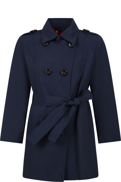 Coats & Jackets for Girls Max&Co. Blue Trench Coat For Girl