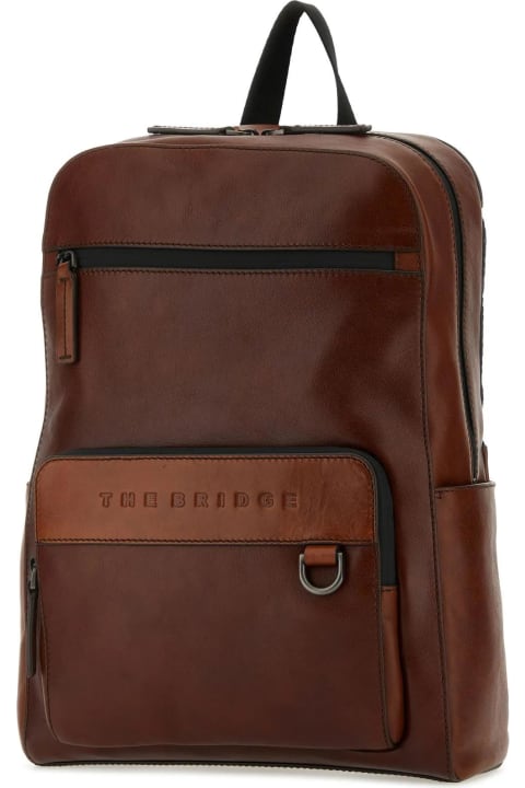 The Bridge Bags for Men The Bridge Brown Leather Damiano Backpack
