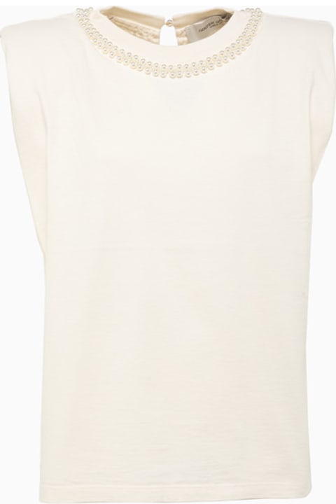 Fashion for Women Golden Goose Isabel T-shirt With Applied Pearls