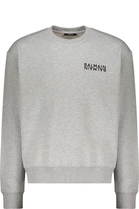 Homeware Balmain Cotton Sweatshirt With Logo