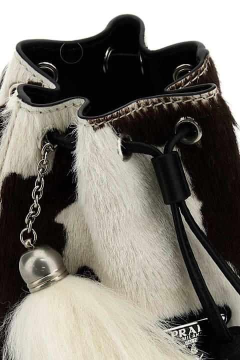 Prada إكسسورات الشعر لـ السيدات Prada Printed Calf Hair Pouch