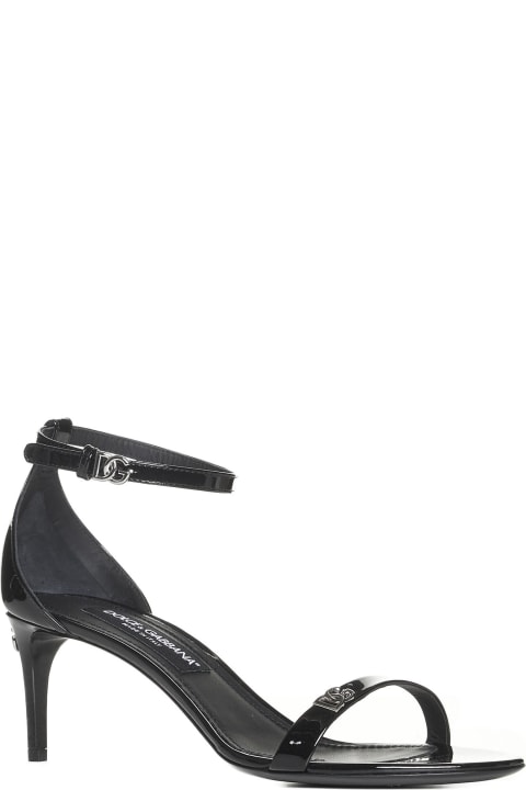Dolce & Gabbana Shoes for Women Dolce & Gabbana Dg Logo Leather Sandals