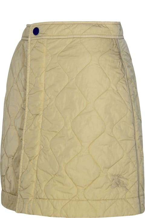 Clothing for Women Burberry Beige Nylon Miniskirt