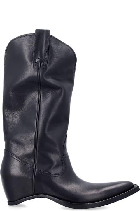 Maison Margiela Heel-less Western Leather Boots