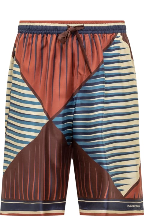 Dolce & Gabbana Pants for Men Dolce & Gabbana Geometric Logo Shorts