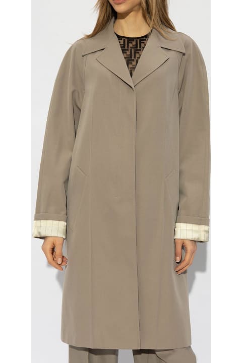 Fendi Coats & Jackets for Women Fendi Single Breasted Long Coat
