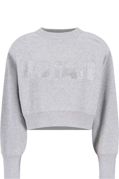 Rotate by Birger Christensen Fleeces & Tracksuits for Women Rotate by Birger Christensen Logo Cropped Sweatshirt
