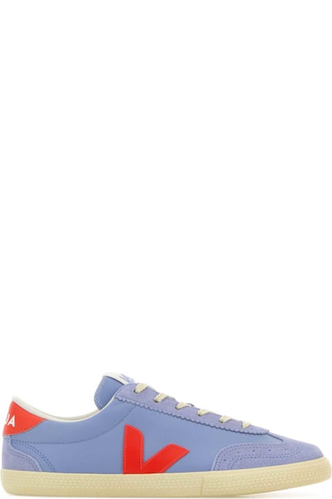 Veja Powder Blue Leather Volley O.t. Sneakers