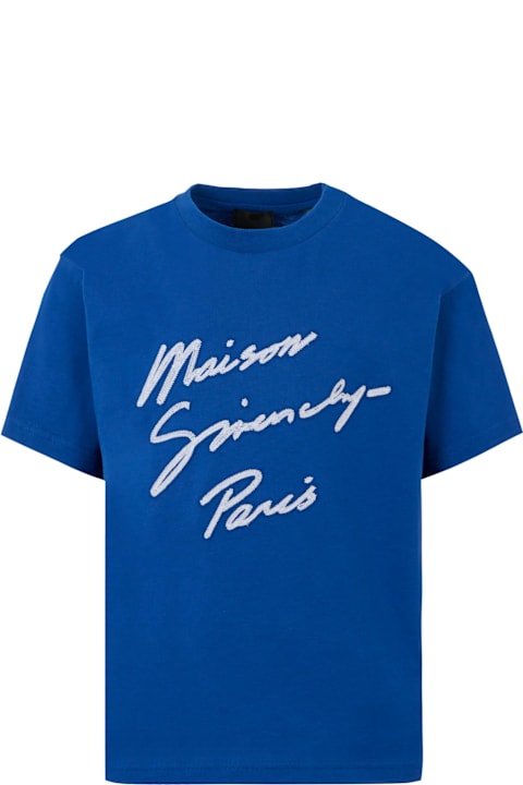 Homeware Givenchy Blue T-shirt For Boy With Logo