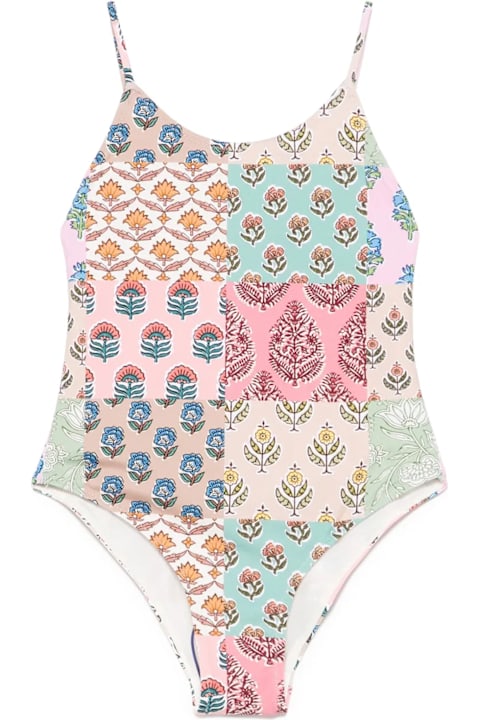 Homeware MC2 Saint Barth Multicolor Swimsuit For Girl With Floral Print