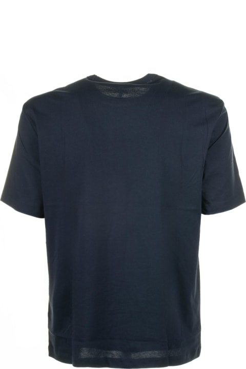 Blauer Topwear for Men Blauer Blue Crew Neck T-shirt In Cotton