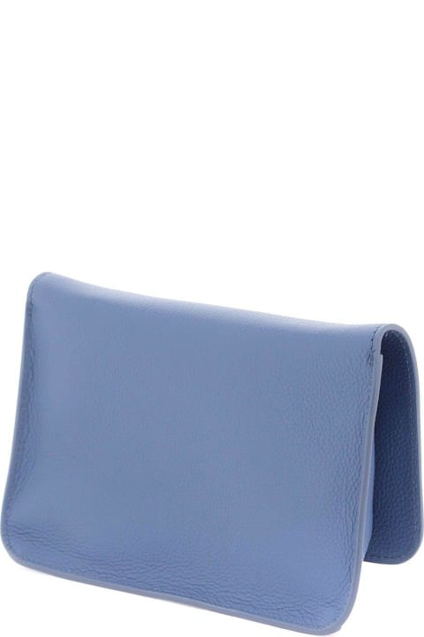 Marni Shoulder Bags for Women Marni Logo Embroidered Foldover Top Shoulder Bag