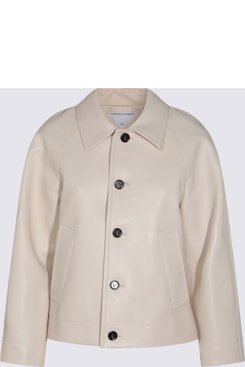 Bottega Veneta for Women Bottega Veneta White Leather Jacket