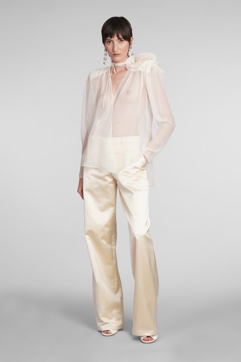 Magda Butrym Topwear for Women Magda Butrym Blouse In White Silk