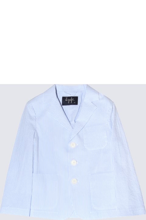 Sale for Girls Il Gufo Light Blue Cotton Blazer