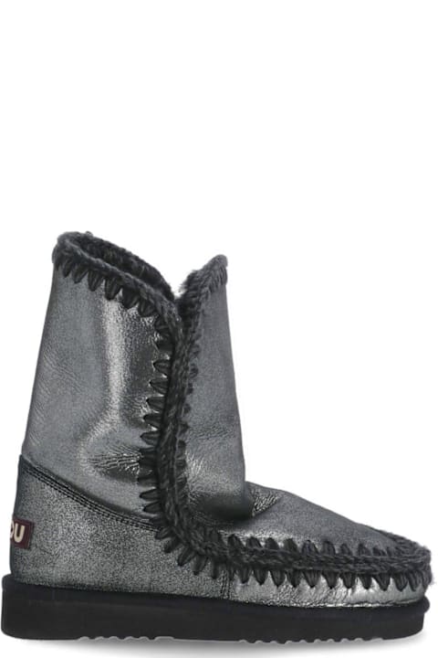 Mou Shoes for Women Mou Eskimo 24 Metallic Whipstitch-trim Boots