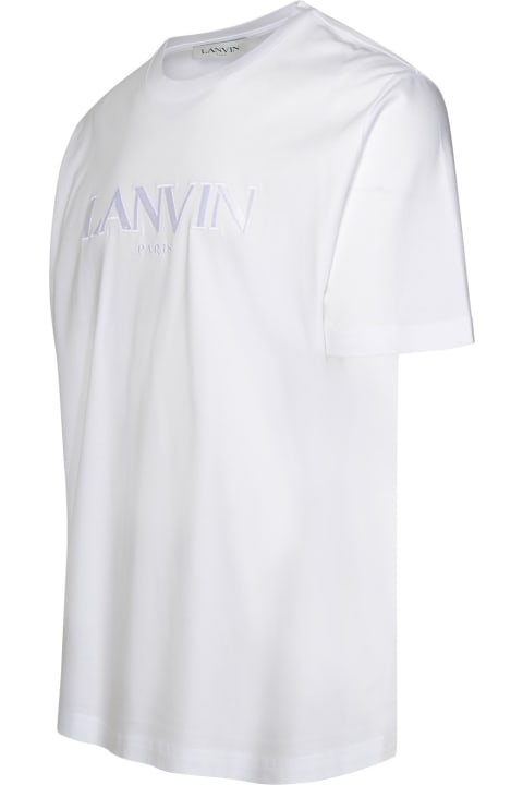 Lanvin Topwear for Men Lanvin White Cotton T-shirt