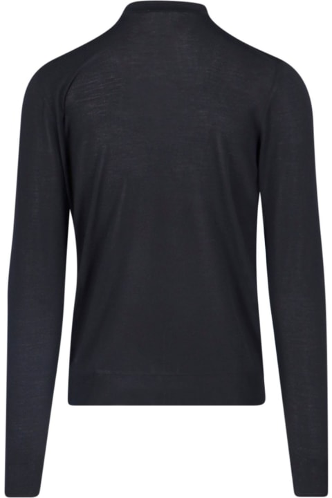 Drumohr Clothing for Men Drumohr Black Merino Plain Polo Shirt