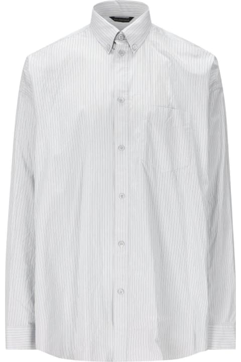 Balenciaga Clothing for Men Balenciaga Logo Printed Oversized Shirt