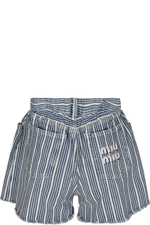 Miu Miu Clothing for Women Miu Miu Stripe Shorts