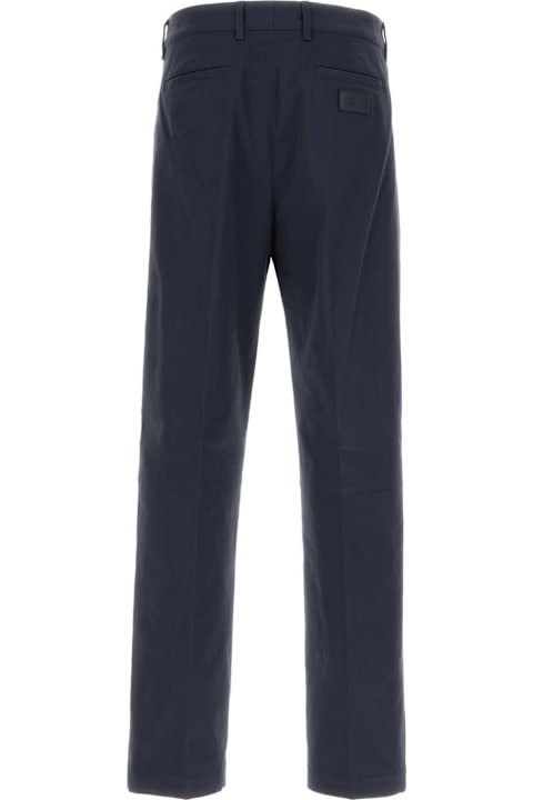 Sale for Men Fendi Navy Blue Stretch Cotton Pant
