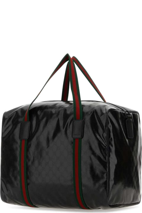 Sale for Men Gucci Black Gg Crystal Fabric Travel Bag