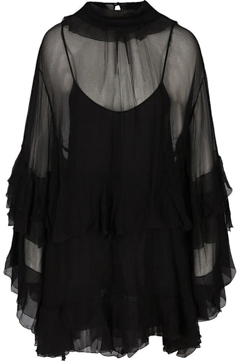 ウィメンズ トップス Chloé Semi-sheer Ruched Dress