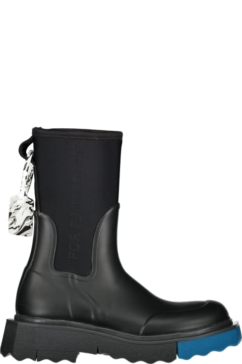 Off-White Shoes for Men Off-White Rubber And Neoprene Rain Boots