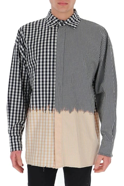 Fashion for Men Palm Angels Bleached Effect Checked Shirt