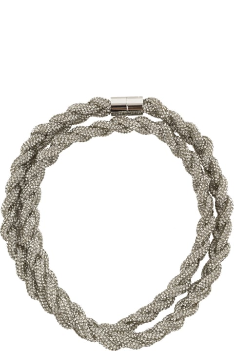 ウィメンズ Isabel Marantのベルト Isabel Marant Silver-colored Belt With All-over Rhinestones Woman