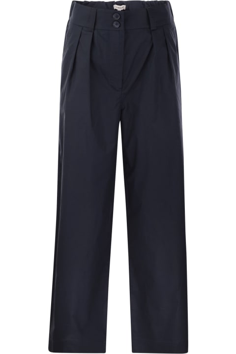 Woolrich Pants & Shorts for Women Woolrich Cotton Pleated Trousers