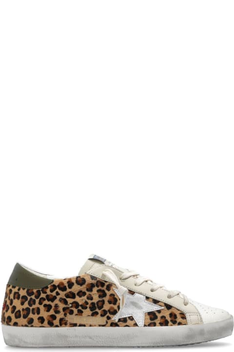 Fashion for Women Golden Goose Super-star Classic With List Horsy Upper Fabric Toe Laminated Star Leather Heel