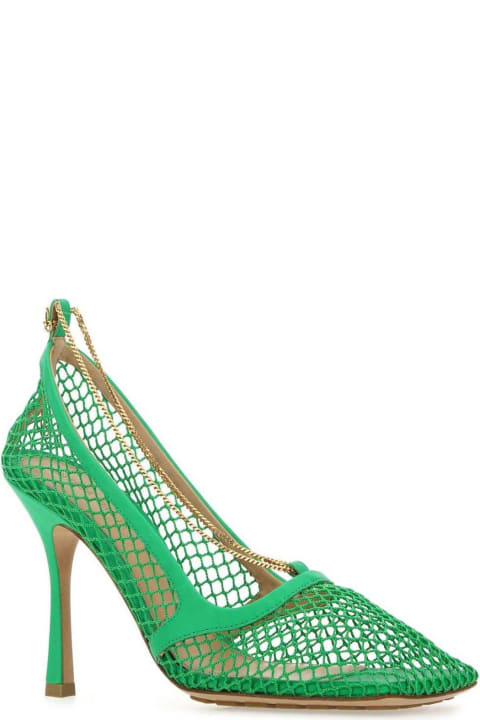 Bottega Veneta High-Heeled Shoes for Women Bottega Veneta Mesh Square-toe Pumps