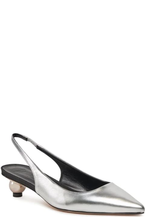 High-Heeled Shoes for Women Weekend Max Mara Gallico Slingback In Laminated Leather
