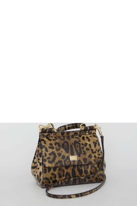 Leopard-printed Small Sicily Bag