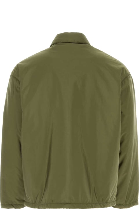 Coats & Jackets for Men Prada Army Grey Nylon Padded Jacket
