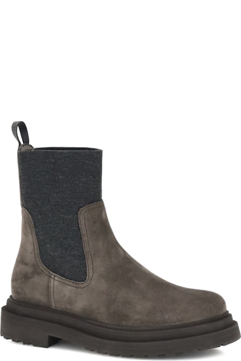 Brunello Cucinelli Boots for Women Brunello Cucinelli Suede Ankle Boots