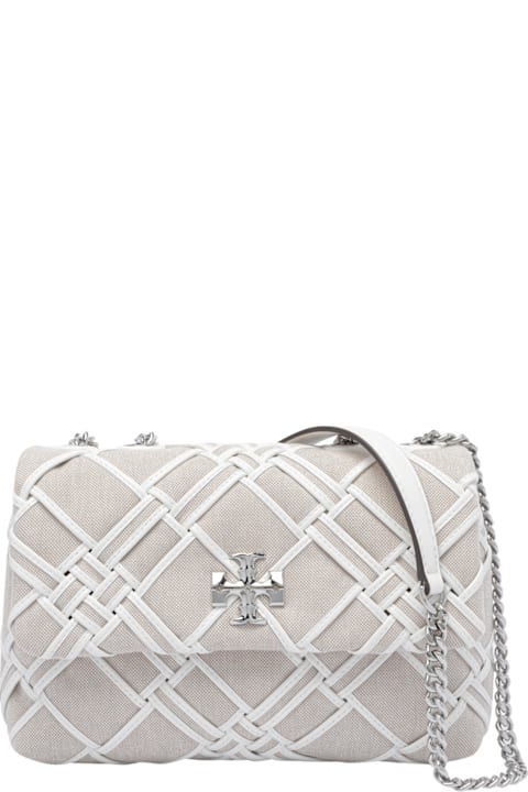 Tory Burch for Men Tory Burch Small Kira Woven Convertible Crossbody Bag