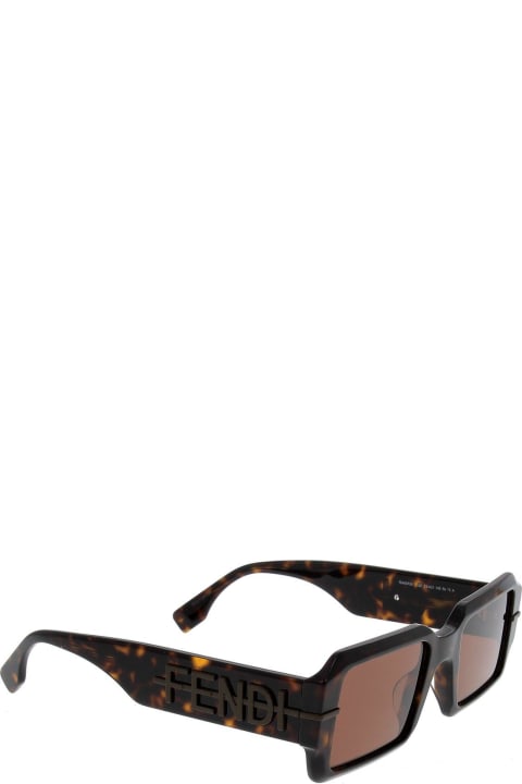メンズ アクセサリー Fendi Eyewear Rectangle Frame Sunglasses
