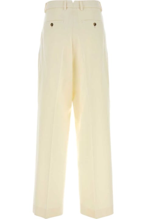 Ami Alexandre Mattiussi for Kids Ami Alexandre Mattiussi Ivory Wool Wide-leg Pant