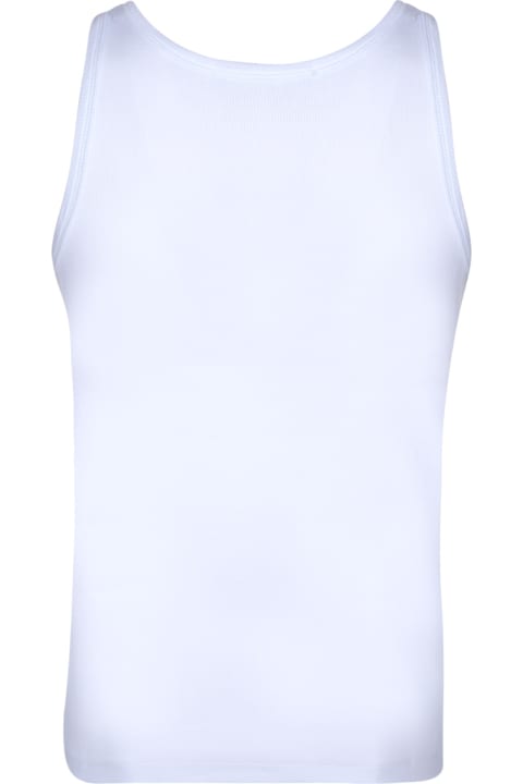 Topwear for Men MSGM Micro Logo White Tank Top
