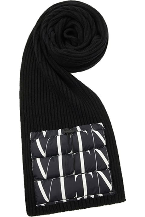 Scarves for Men Valentino Garavani Wool Logo Scarf