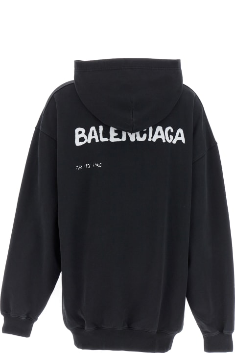 Balenciaga Clothing for Women Balenciaga Logo Print Hoodie
