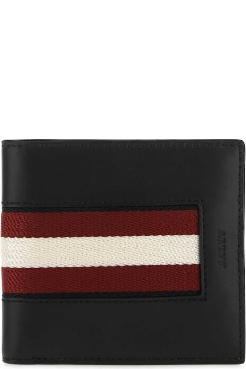 Wallets for Men Bally Black Leather Brasai Wallet