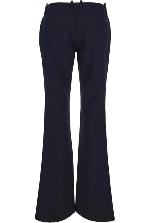 Homeware Off-White Dry Wool Slim Flared Trousers