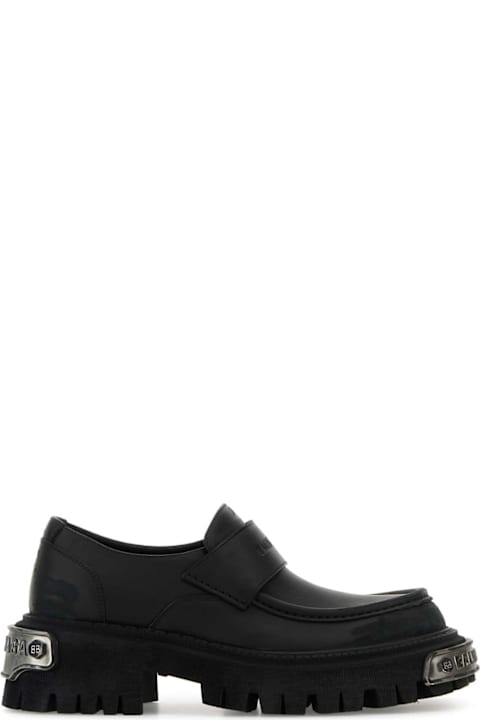 Balenciaga Shoes for Men Balenciaga Black Leather Tractor Loafers