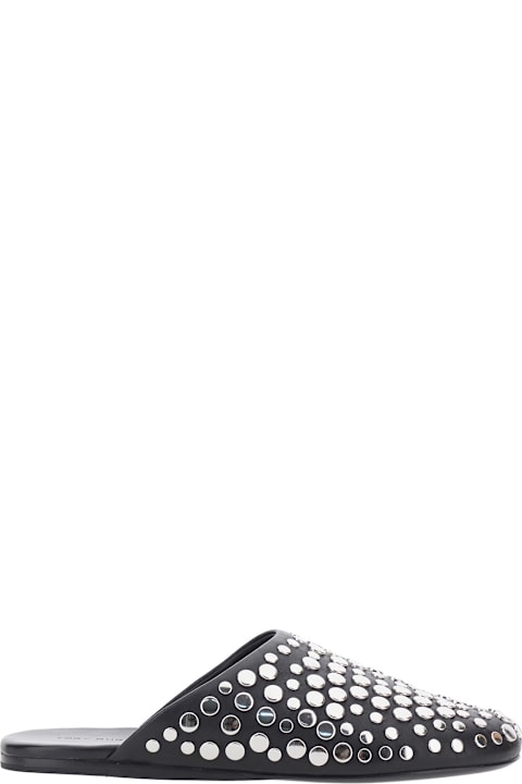 Tory Burch for Men Tory Burch Black Mules With Round Toe And Stud Embellishments In Leather Woman