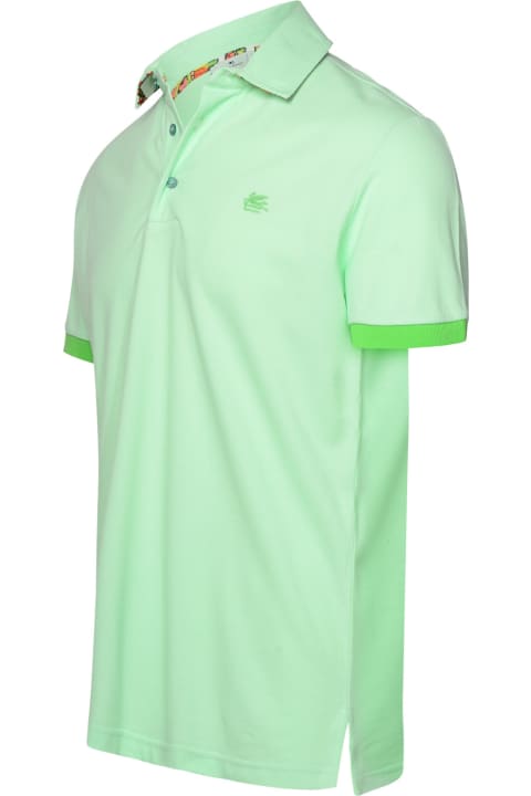Etro Topwear for Men Etro Polo Shirt In Green Cotton